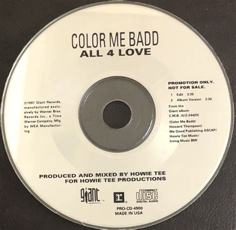 Color Me Badd - All 4 Love (1991, CD) | Discogs