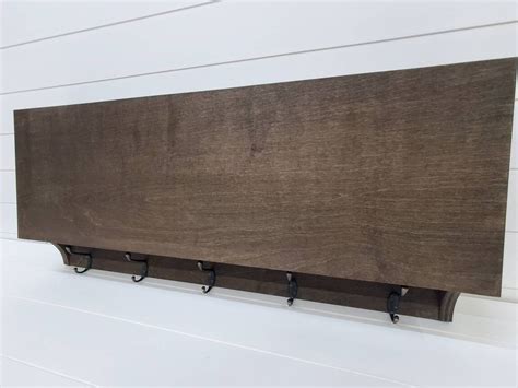 Hook Coat Rack With Hidden Gun Concealment Storage In Espresso Color