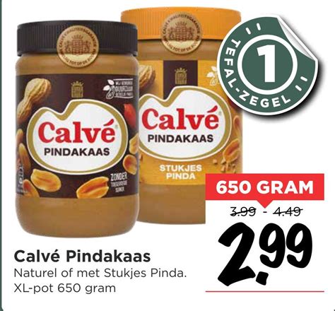 Calv Pindakaas Aanbieding Bij Vomar