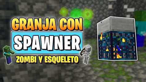 Granja Con Spawner De Zombis O Esqueletos Para Minecraft Bedrock Youtube