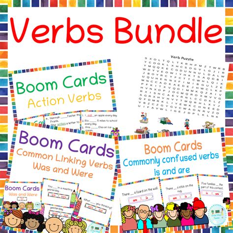 Verb Boom Cards Bundle Helpful For Distance Learning Teaching Resources