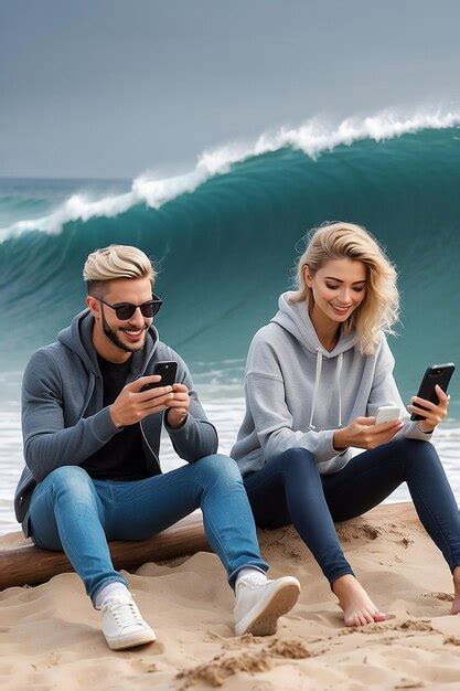 Premium Photo People Female Male Use Smartphones Surfing In Social