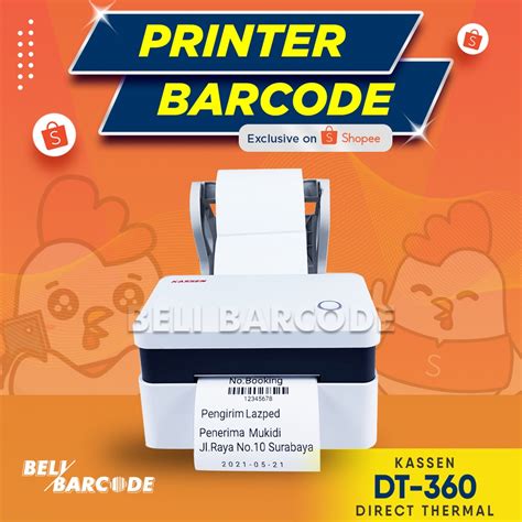 Jual MESIN CETAK BARCODE RESI SHOPEE DAN EKSPEDISI KASSEN DT360 DT