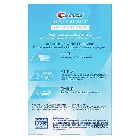 Crest Bandes Whitestrips D Noticeably White Kit De Bandes De