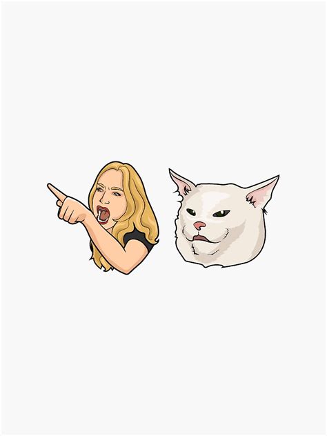 "Yelling At Cat Meme" Sticker for Sale by adrian446 | Redbubble