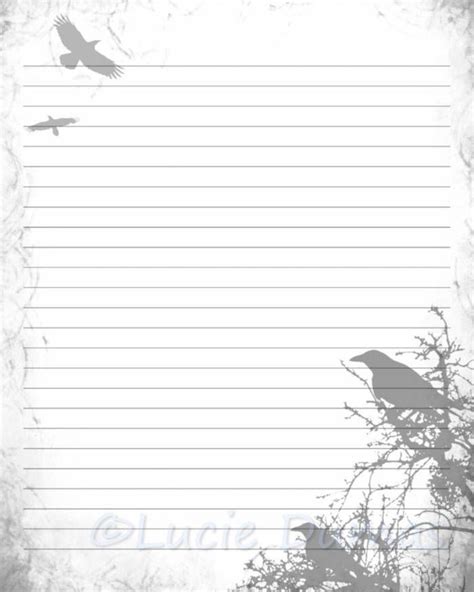 Digital Printable Journal Page Stationary 8x10  Download Etsy