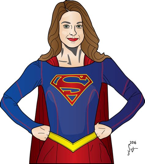 Download Melissa Benoist As Supergirl Supergirl Drawing Transparent