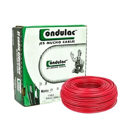 Caja De Cable Calibre 18 THW LS 90C 600V Rojo Condulac