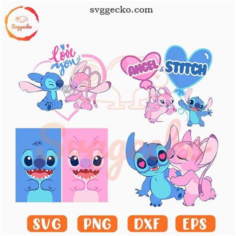 Stitch And Angel Disney Couples Cute Disney Print Images Online