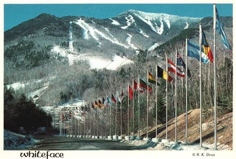 Vintage Postcard Whiteface Mt Ski Center Olympic Alpine Adirondacks