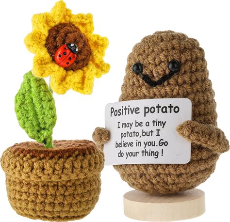 Amazon Grevosea Mini Funny Knitted Potato 2 Pcs Potato Doll