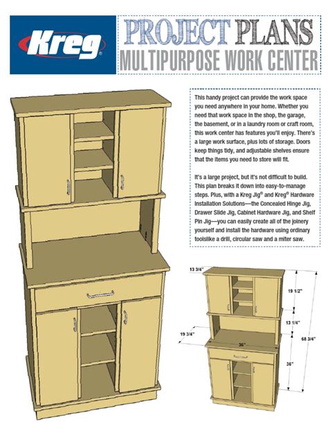 Kreg Multipurpose Work Center | PDF | Cabinetry | Door