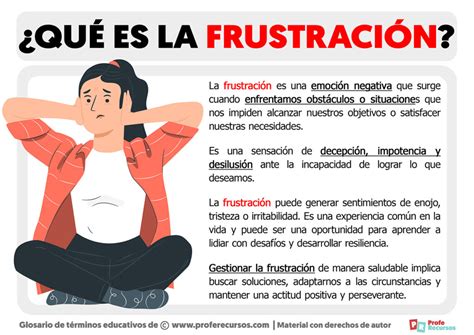 Qu Es La Frustraci N Definici N De Frustraci N