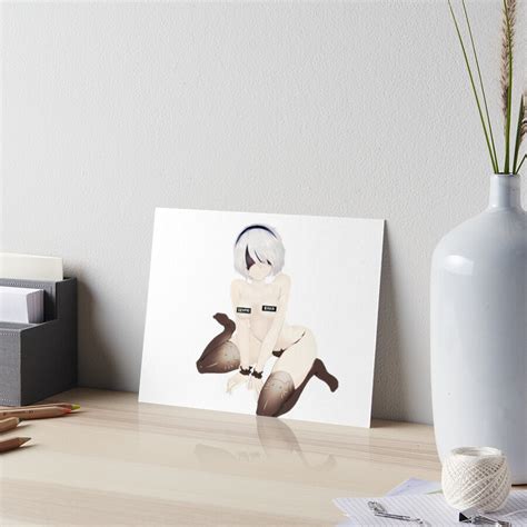 2b Sexy Anime Fan Art Colouroriginal Art Board Print By Evergard3n Redbubble