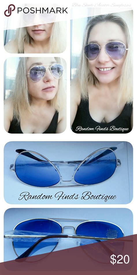 Blue Shade Aviator Sunglasses Boutique Aviator Sunglasses Stylish