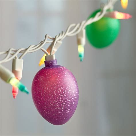 Speckled Easter Egg And Pastel Bulb Cord String Lights Lighting