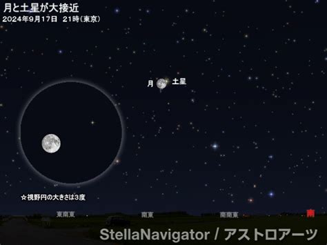 2024年9月17日 月と土星が大接近 アストロアーツ