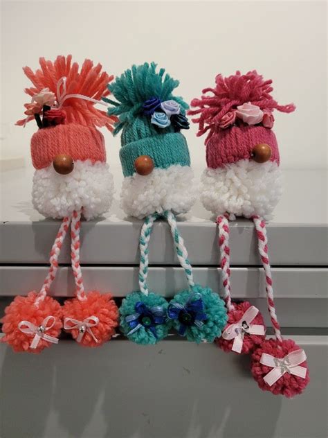 Pom Pom Gnomes In 2024 Christmas Pom Pom Crafts Handmade Christmas