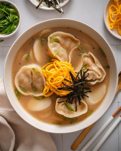 Tteok Mandu Guk Korean Rice Cake Soup With Dumplings Takes Two Eggs