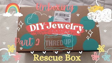 Part 2 ThredUp Unboxing DIY Jewelry Rescue Box YouTube