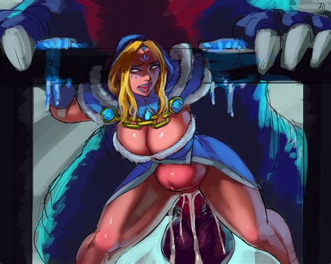 Rule 34 Aka6 Balls Bent Over Big Breasts Blonde Hair Bottomless Breasts Claws Cleavage Clothed