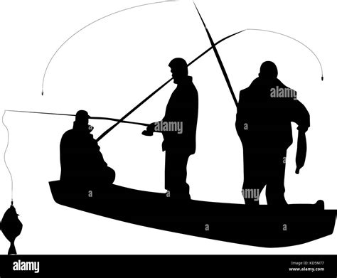 Silhouette von angler Schwarzweiß Stockfotos und bilder Alamy