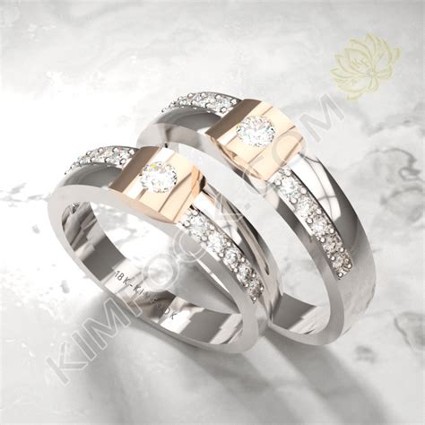 Cincin Kawin Berlian – MOSNC121 - Kimfook Jewelry | Cincin Nikah