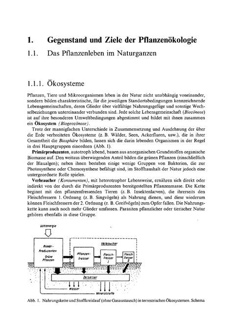 Kologie Vorlesung Gegenstand Und Ziele Der Pflanzen Kologie