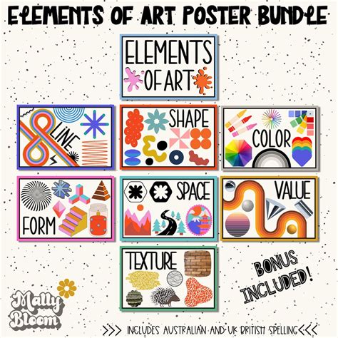 Elements Of Art Poster Bundle Classroom Decor Classroom Poster Bundle