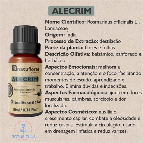 Leo Essencial De Alecrim Natuflores Puro Ml Ml