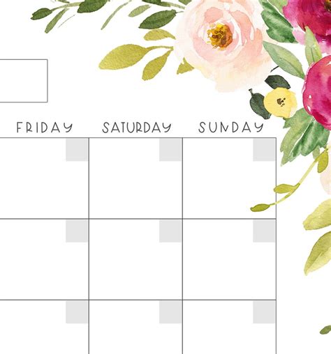 Monthly Planner Printable Floral Planner Monthly Plan - Etsy