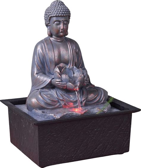 Zen Light Fontaine Dint Rieur Bouddha Grace Avec Clairage Led