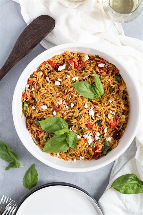 Orzo With Sun Dried Tomatoes And Feta Island Bakes