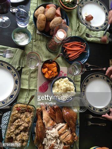 Thanksgiving Dinner Table High-Res Stock Photo - Getty Images