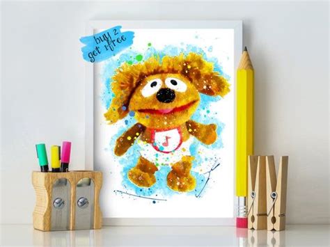 Rowlf The Dog Watercolor Muppet Babies Print The Muppets Printable