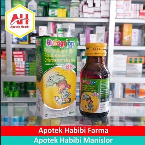 Jual Hufagripp Hufagrip Hupagrip Hijau Flu Batuk Tidak Berdahak Sirup