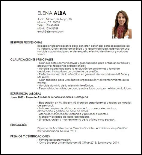 Carta De Presentaci N Recepcionista Ejemplo Descargar