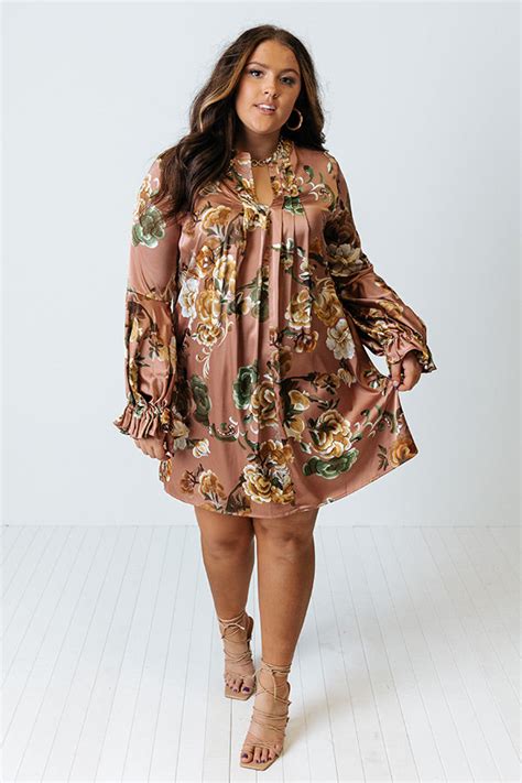 Patio In Paris Floral Shift Dress Curves • Impressions Online Boutique