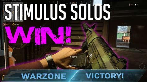 Call Of Duty Warzone Stimulus Solos Win Gameplay Analysis How To Win