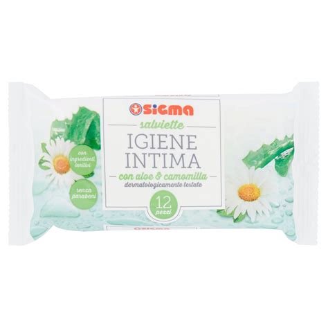 Sigma Salviette Igiene Intima Con Aloe Camomilla 12 Pz SuperSIGMA