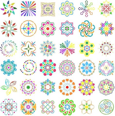 Pack Mandala Stencils X Inch Dotting Painting Template Ebay