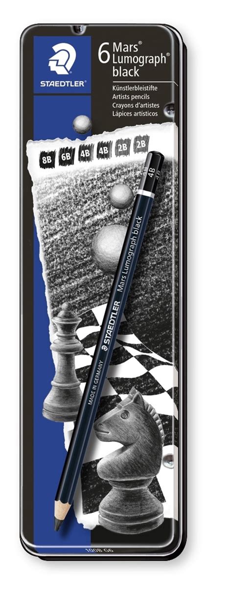 Staedtler Pencil Mars Lumograph Assorted Black 6