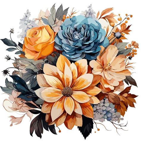 Premium Vector Watercolor Flower Bouquet