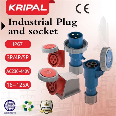 Free Shipping Kripal Industrial Plug And Cee Socket Male And Female