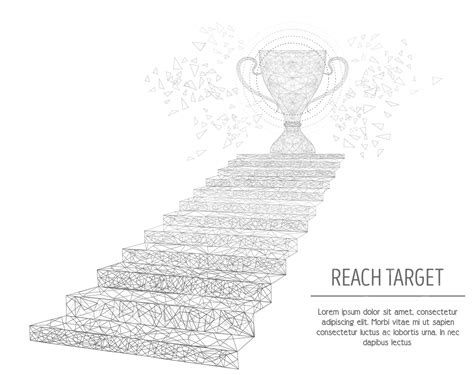 Premium Vector | Reach target vector web banner template Stairway to
