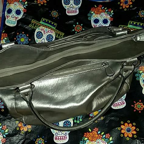 Nicole By Nicole Miller Bags Nicole Gray Silver Shoulder Bag Poshmark