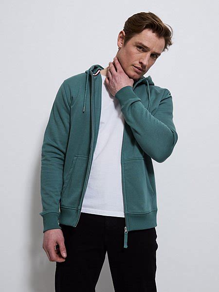 Teal Zip Up Hoodie Men George At Asda