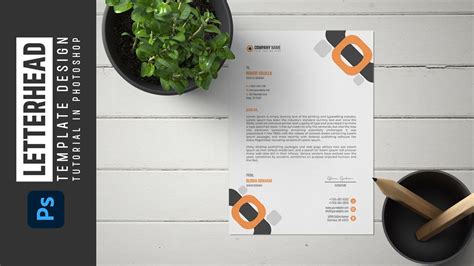 How To Design A Letterhead Template Adobe Photoshop Tutorial Speed