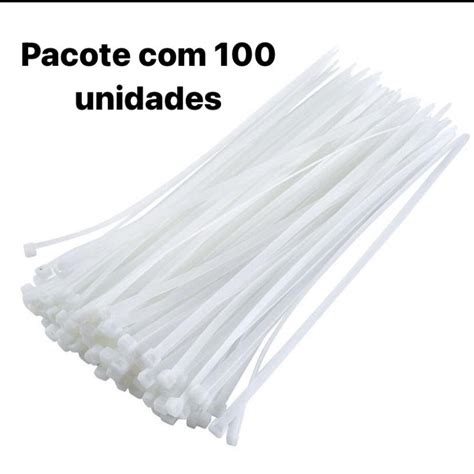 Enforca Gato abraçadeira De Nylon Plástico C 100un Lacre Branco