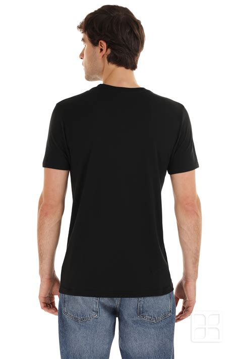 Playera Cuello Redondo Manga Corta De Alta Calidad Para Hombre Negro